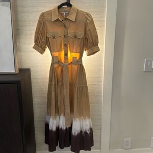 Derek Lamb Dress with hombre detail